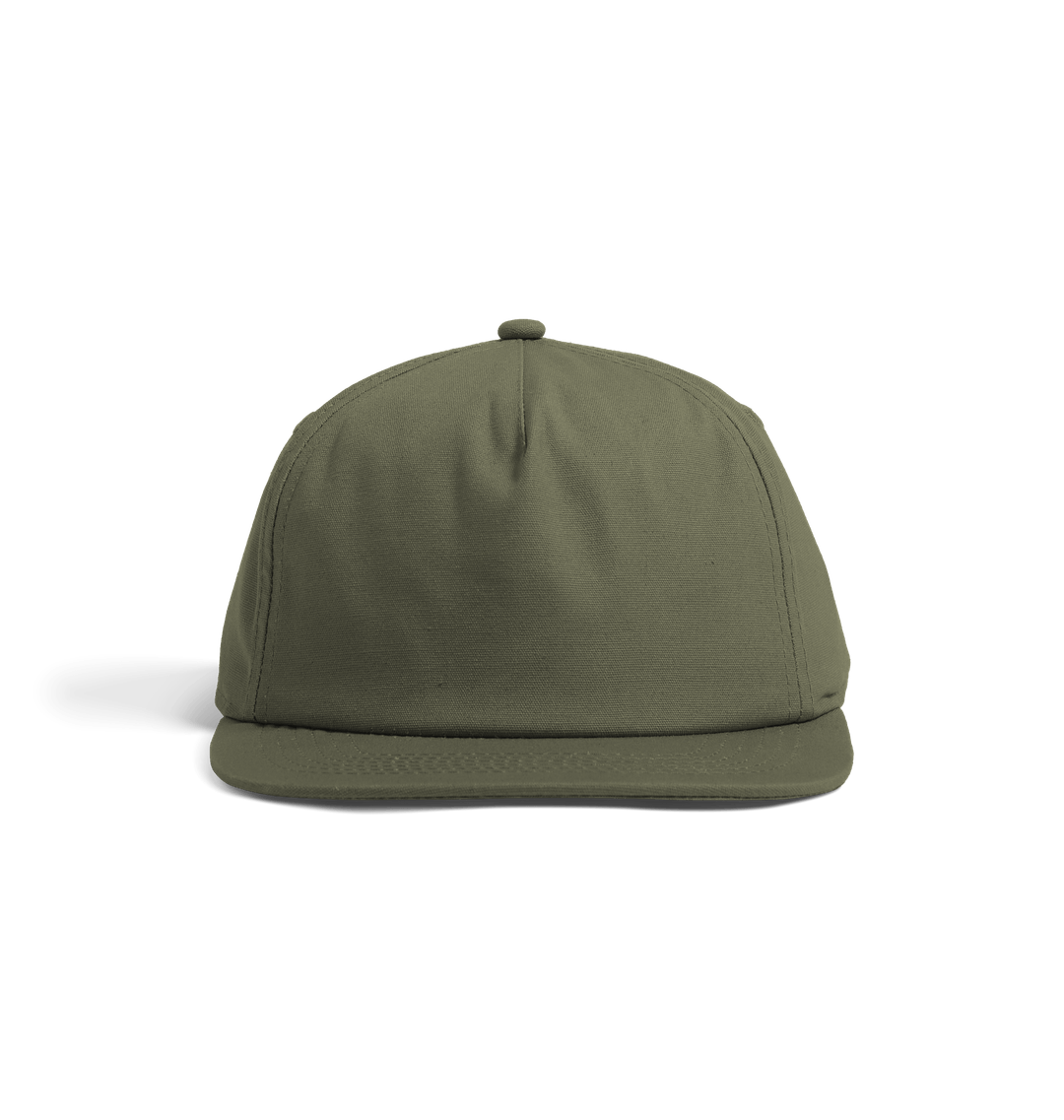 Olive Green Plain 5 Panel Cap