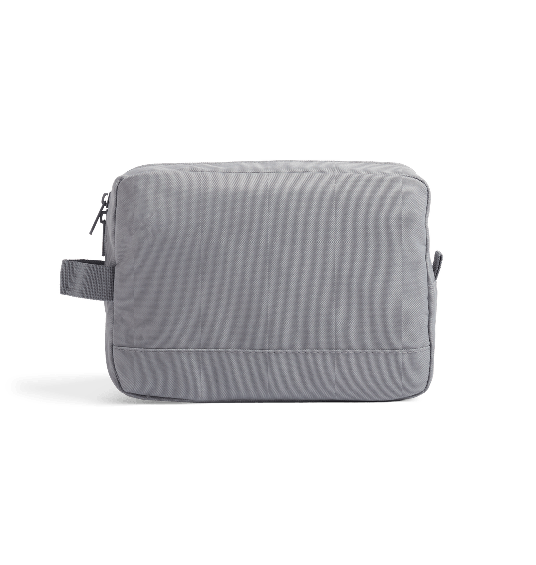 Pure Grey Plain Wash Bag