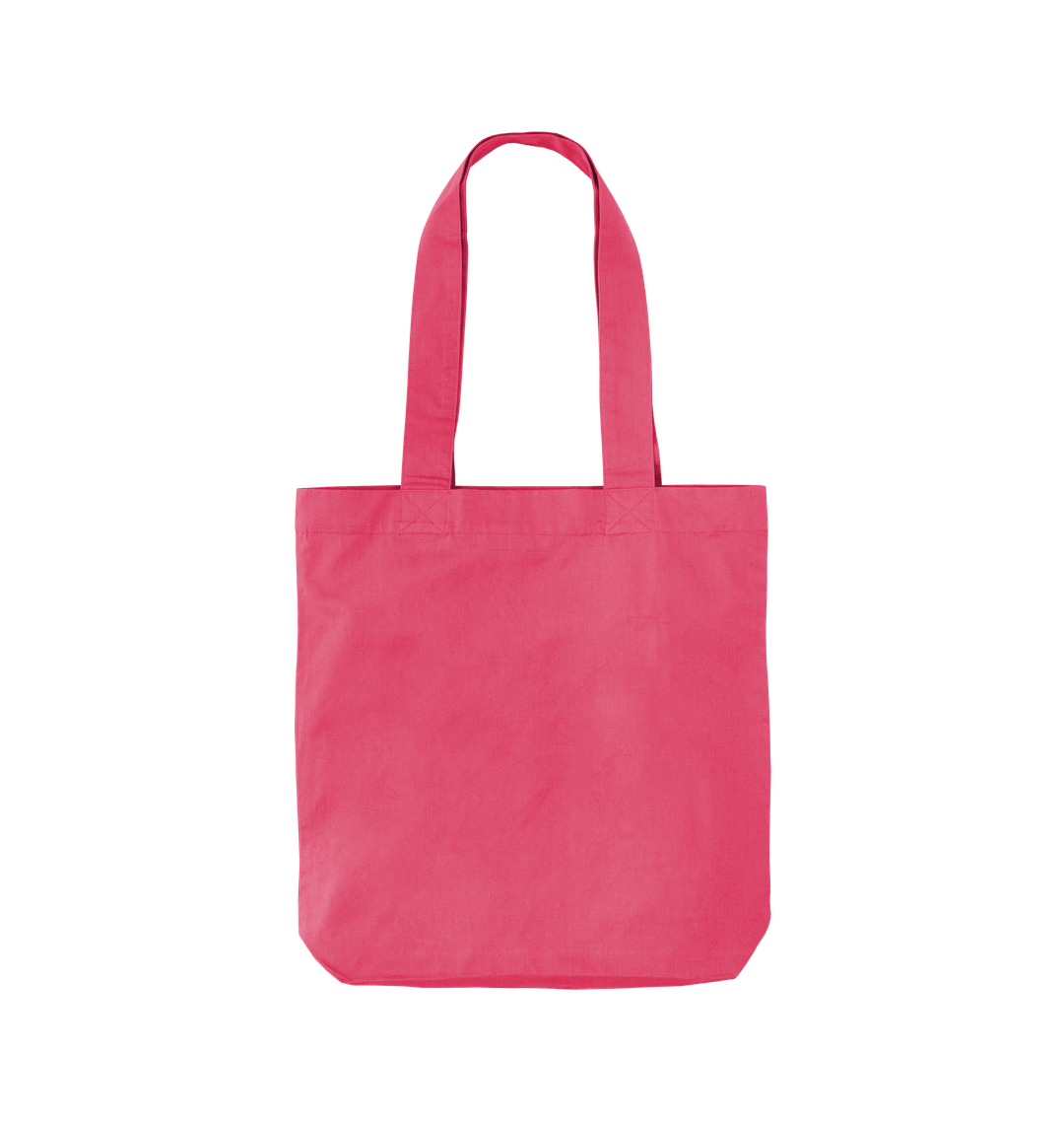 Raspberry Pink Plain Organic Twill Tote Bag