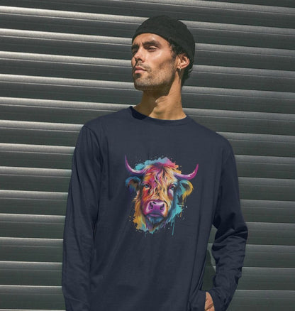 Colour Drip Raging Bull - Men's Long Sleeve T-shirt