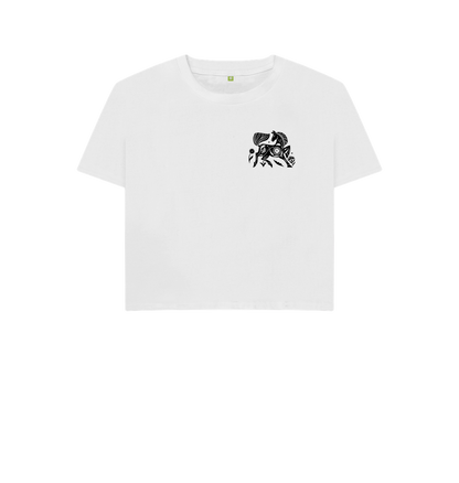 White Printed T-shirt Front