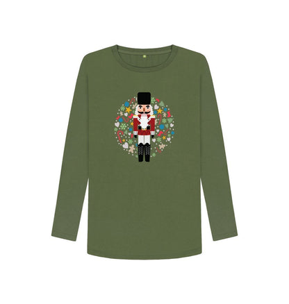 Khaki Christmas Toy Soldier - Women's Long Sleeve T-shirt