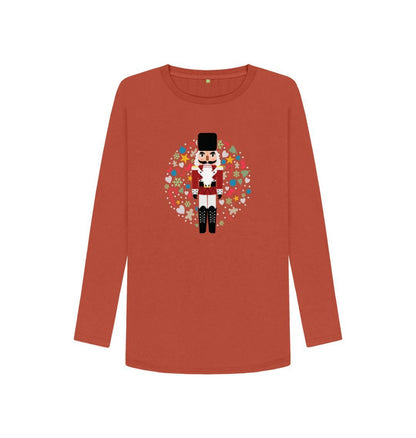 Rust Christmas Toy Soldier - Women's Long Sleeve T-shirt