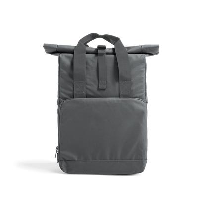 Graphite Grey Plain Recycled Twin handle Roll-Top Backpack