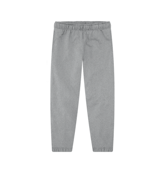 Gray sweatpants with elastic waistband
