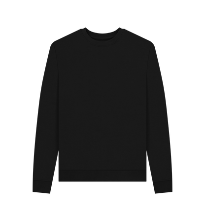 Black Recycled Printed Sweater Front